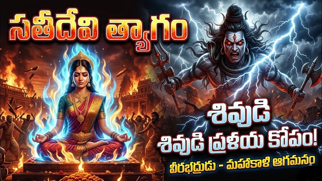 సతి దేవి త్యాగం|| శివుడి మొదటి ప్రేమ|| వీరభద్రుడు మహాకాళి ఆగమనం|| Shiva's First Love || Sathi Devi's
