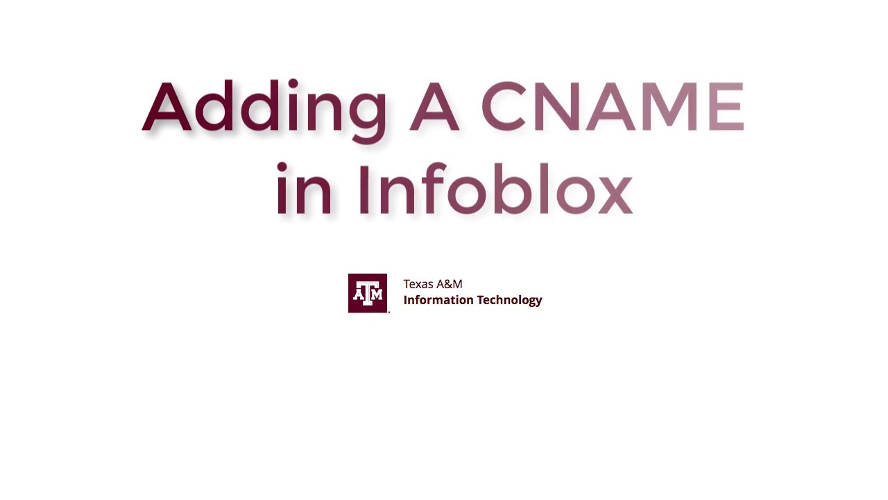 Adding A CNAME