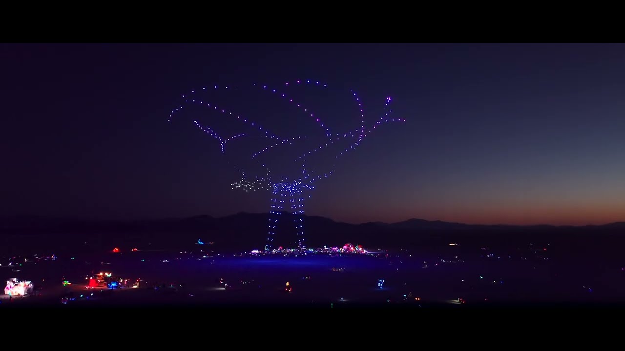 DRIFT & Friends: An Aerial Performance With 1000 Drones at Burning Man 2022
