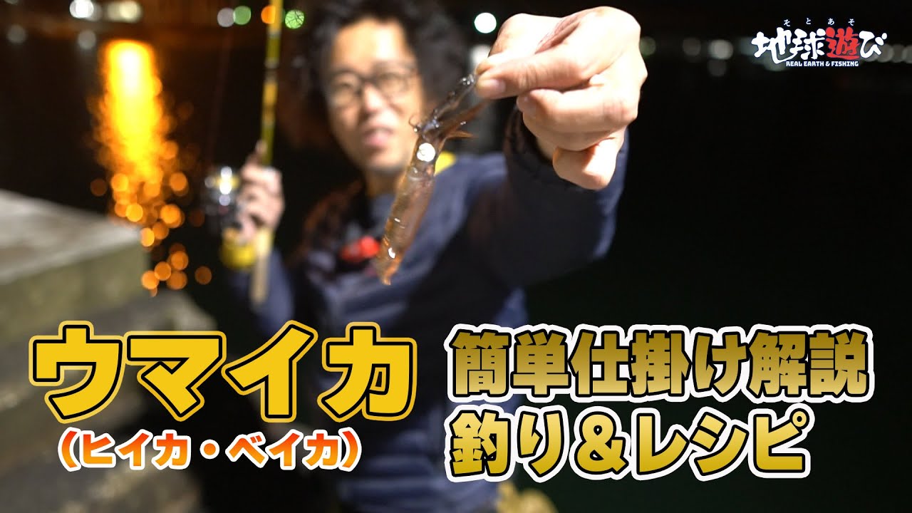 【うまイカ（ヒイカ・ベイカ）】仕掛け解説から実釣・調理まで【地球遊び313】