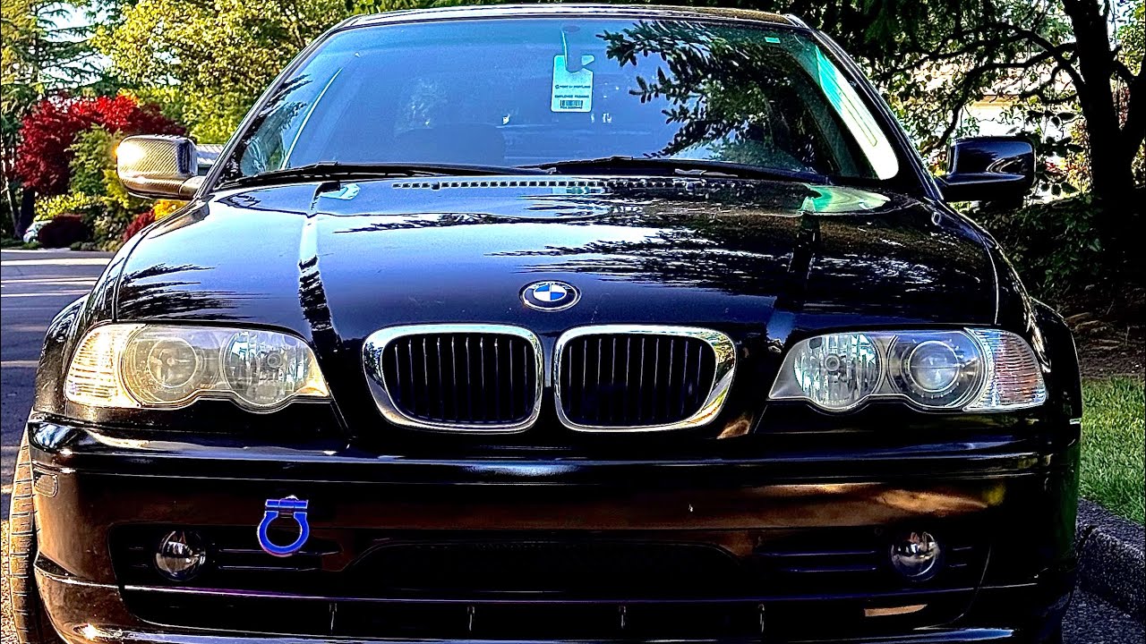 BMW E46 Painting My Sun visors Black from OEM Grey