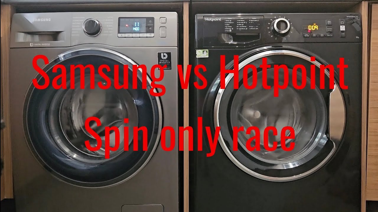 Samsung vs Hotpoint: Spin only race (empty)