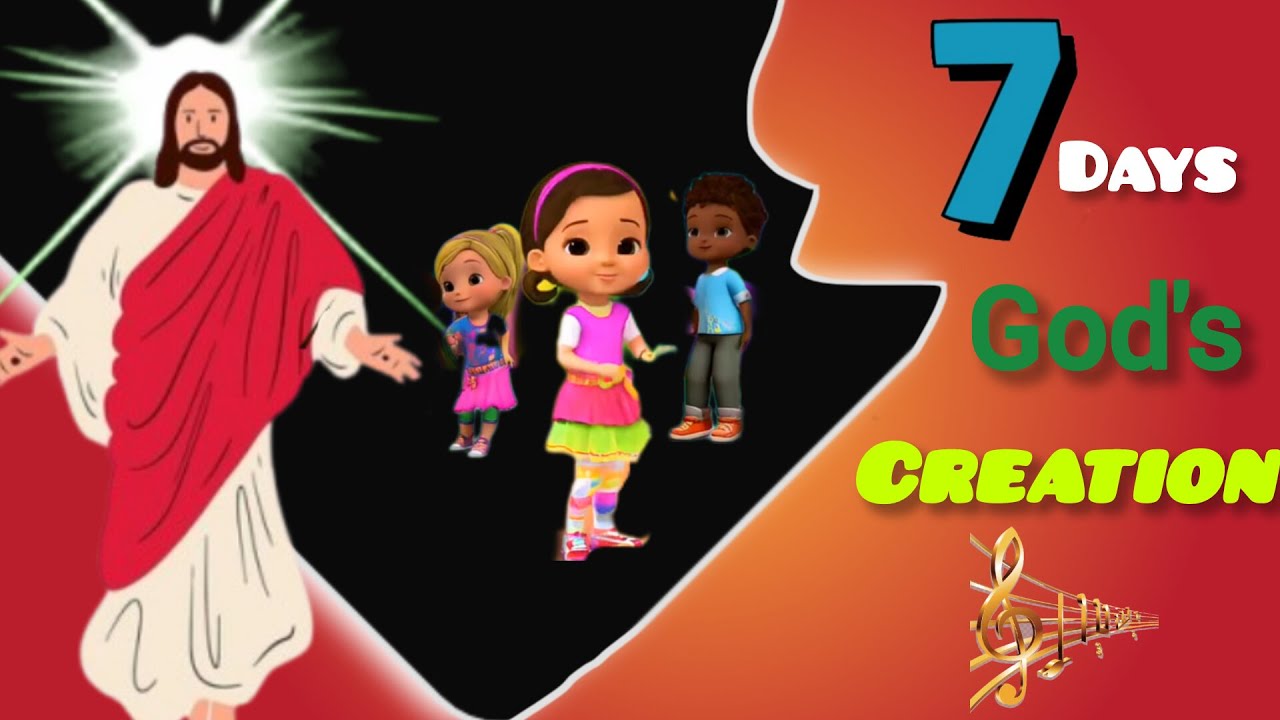Creation of God in 7 days/ Animated Song for kids/Bible animation English Songs