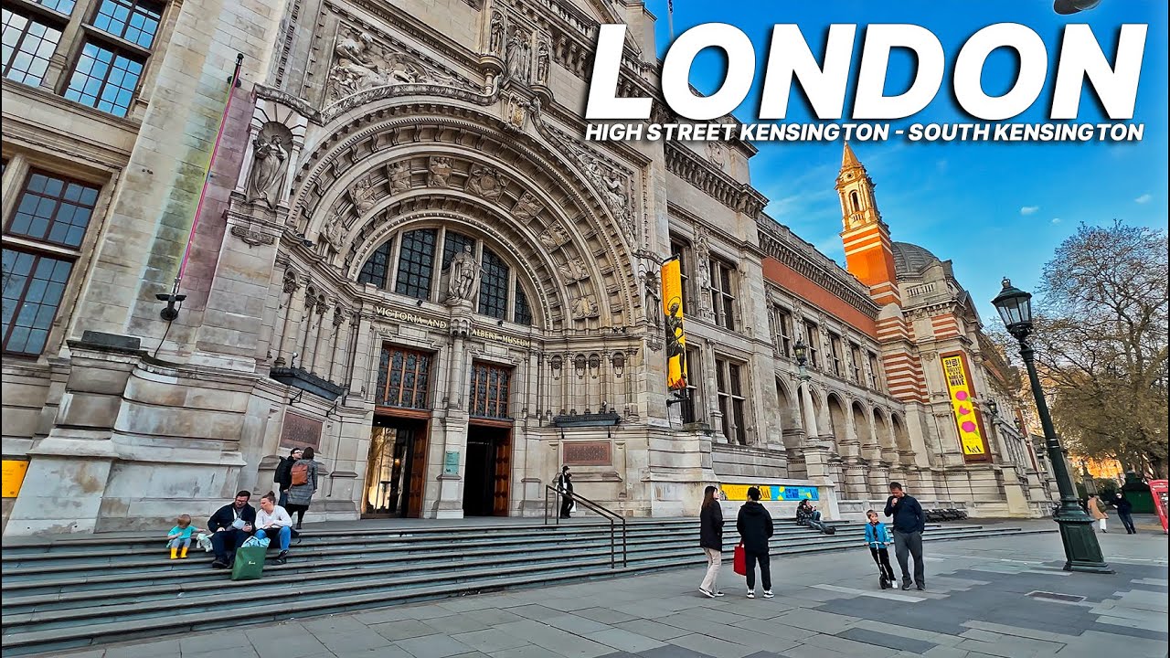 London Walking Tour: High Street Kensington to Victoria and Albert Museum in South Kensington ☀️