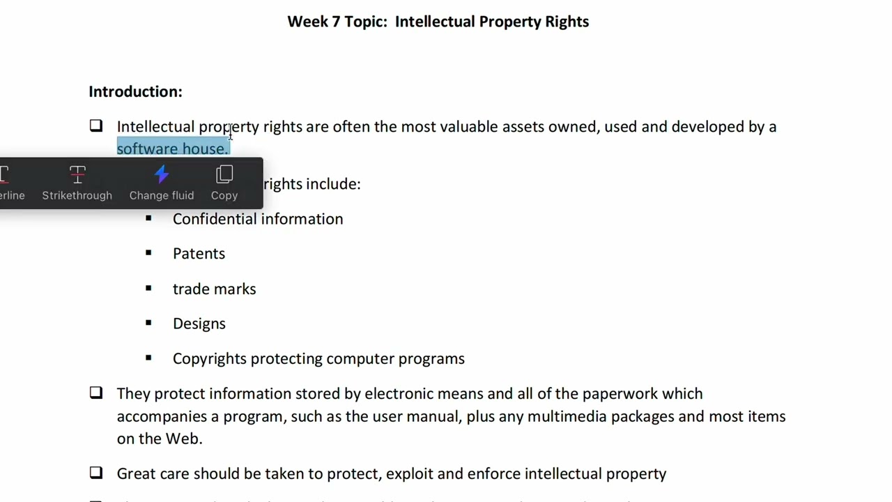 Intellectual Property Rights(IPR) | Week 7 | Copyright | Patent | Trademark | Professional Practices