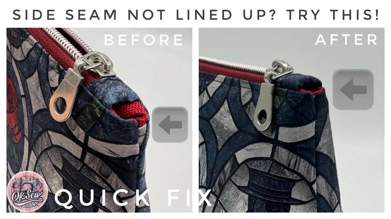 Precisely Align Side Seams - An OKSew Quick Fix Preventative Tip