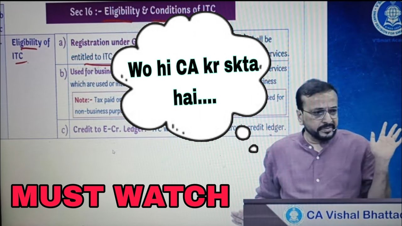 Motivation by Vishal Bhattad Sir | Must watch | Vsmart Academy | GST | #caaspirants #upsc #lifeofca