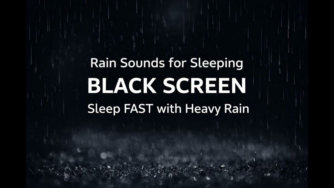 4 Hours Rain⛈ sounds for Deep Sleep Relaxing Night Rain