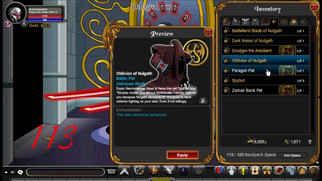 AQWorlds - Dark Caster X Shop(Rare) and DonSword's Character Unleashed(Old)