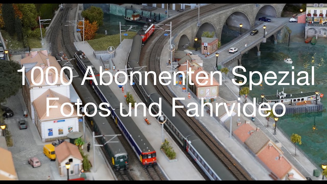 1000 Abos Spezial - andere Blickwinkel meiner Spur N Modelleisenbahn-Anlage (Fotos und Fahrvideo)