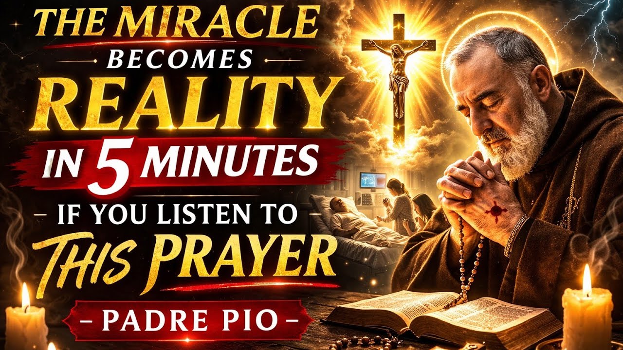 THE MIRACLE BECOMES REALITY IN 5 MINUTES IF YOU LISTEN TO THIS PRAYER  Padre Pio Prayer