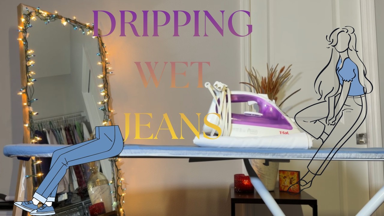 Dripping Wet Jeans Ironing #asmr #asmrsounds #asmrvideo #relaxing #relax #ironing #ironingclothes