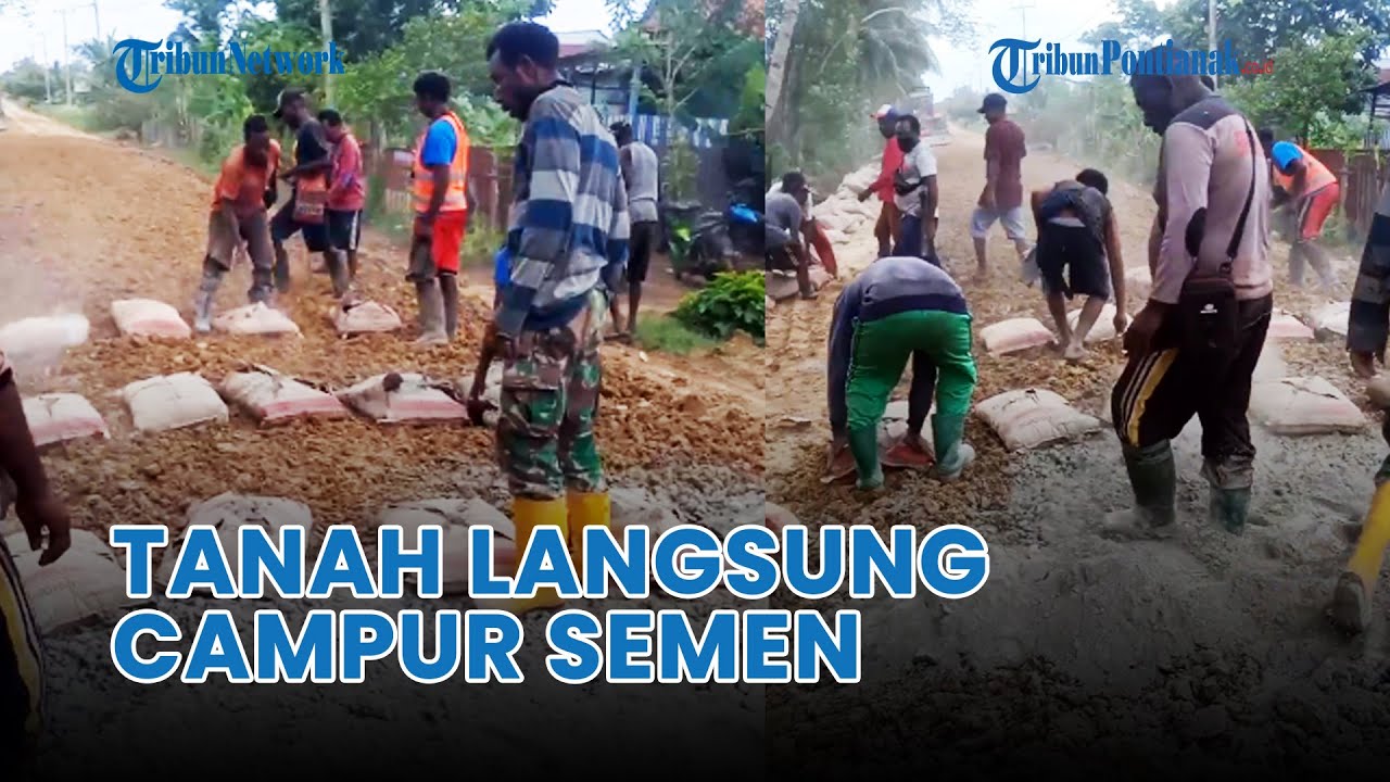 ®️ 🔴 Cara Unik Bangun Jalan, Tanah Langsung Dicampur Semen