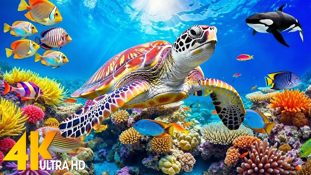 Dive Into the Mesmerizing Underwater Realm🐳Marvel at Sea Animal in The Best 4K ULTRA HD Aquarium #55