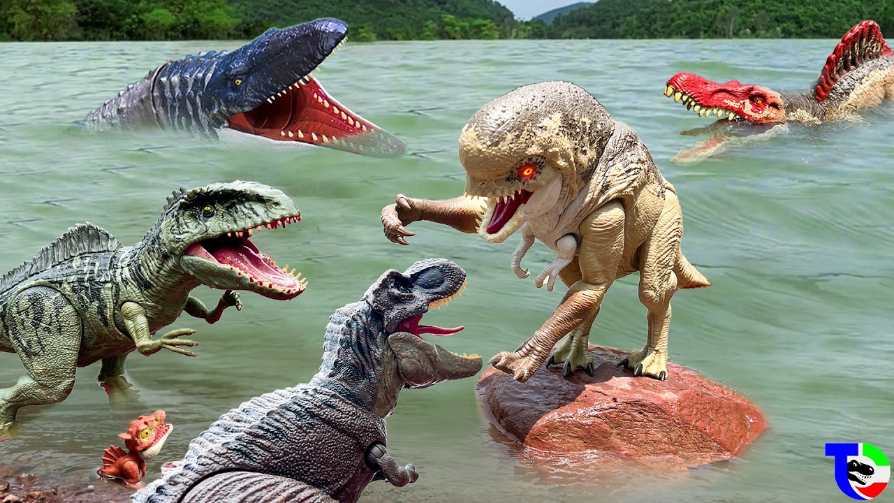 T-REX Vs SPINOSAURUS & D-REX 🦖 REXY ADVENTURES! Movie for Families | Part 1-3