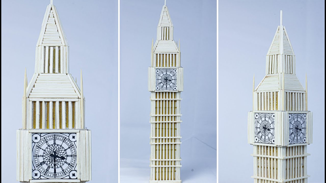 DIY Big Ben Matchstick Model | How To Make Big Ben Clock Tower With Match Sticks from Scratch | DIY