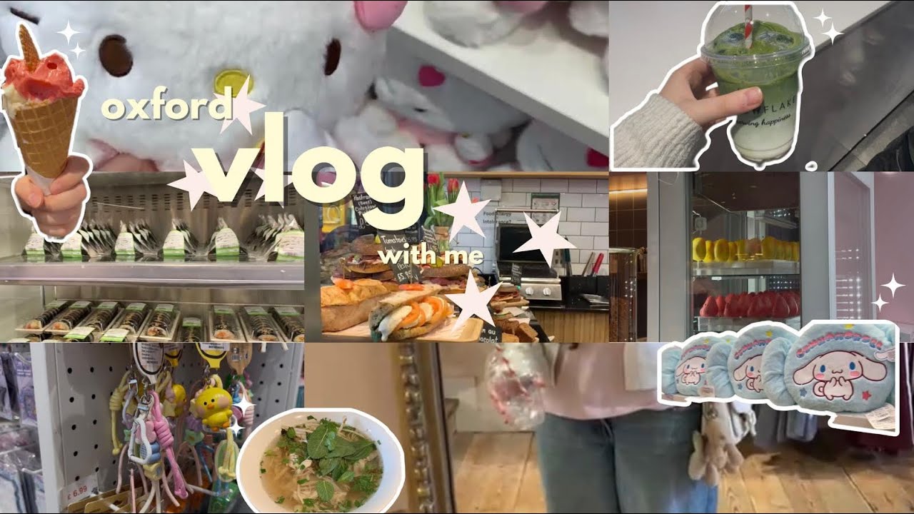 vlog!! in oxford, shopping , matcha , cafe , coffee shop, romantisizing life 🐰