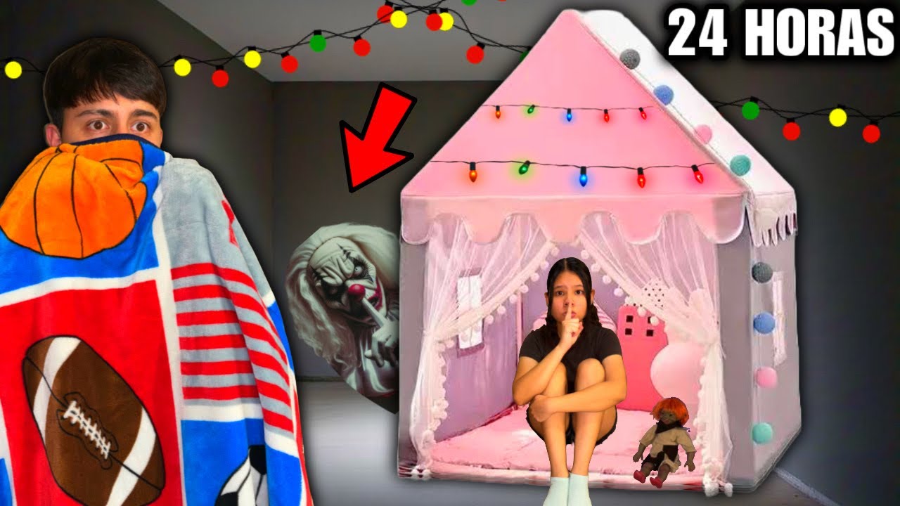 24 HORAS EN UNA CASA DE MUÑECAS  😱 ALGO TERRORIFICO SUCEDIO