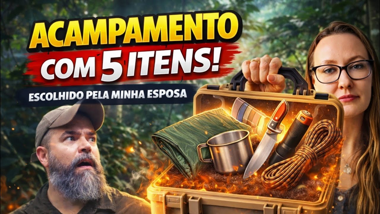 PERNOITEI NA FLORESTA USANDO APENAS CINCO ITENS!