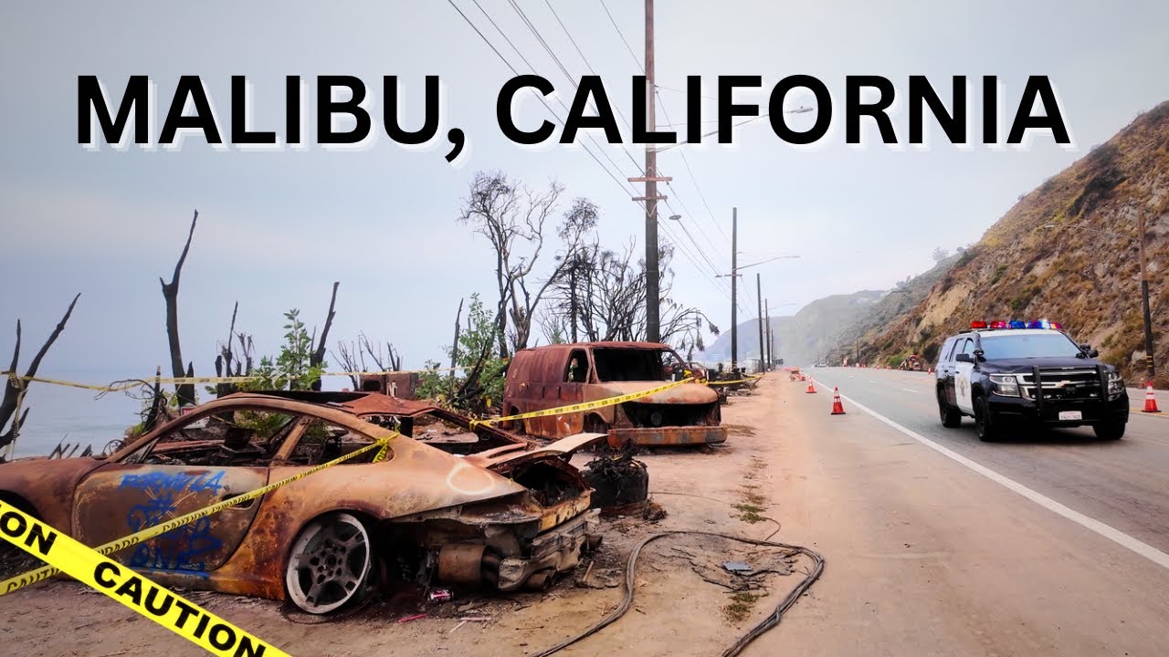 Aftermath of the Palisades Fire (Driving Tour) Malibu, Los Angeles CA USA