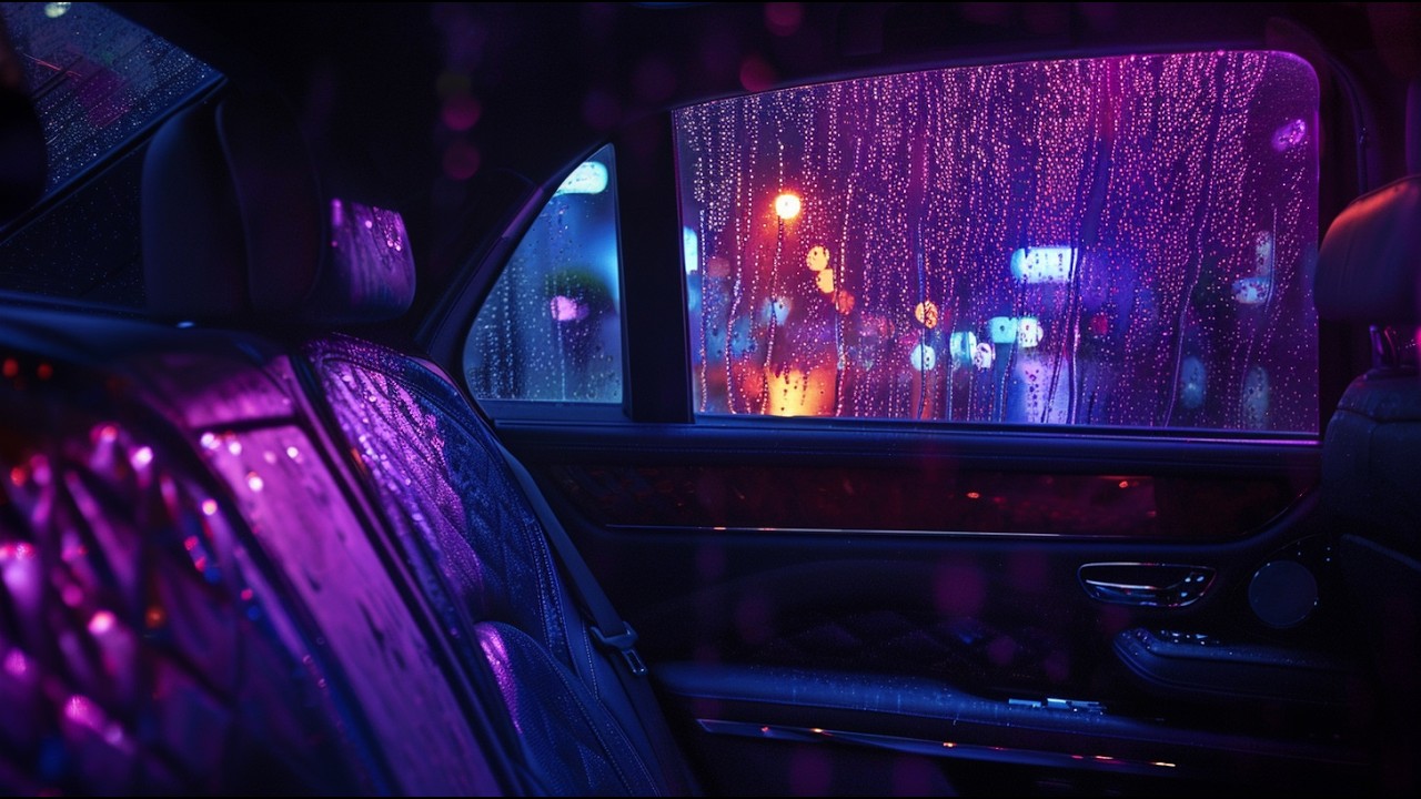 Midnight Taxi Ride in Neon Tokyo 🚕 Rain & City Ambience for Sleep & Focus (1 Hour)