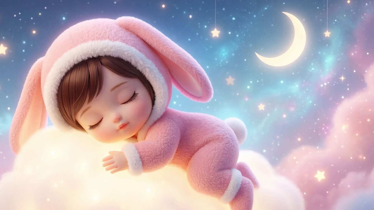 No Ads - Calm Lullaby 🌙 | Music Box - White Noise Baby Sleep Music - 60 Minutes (Gentle Routine)