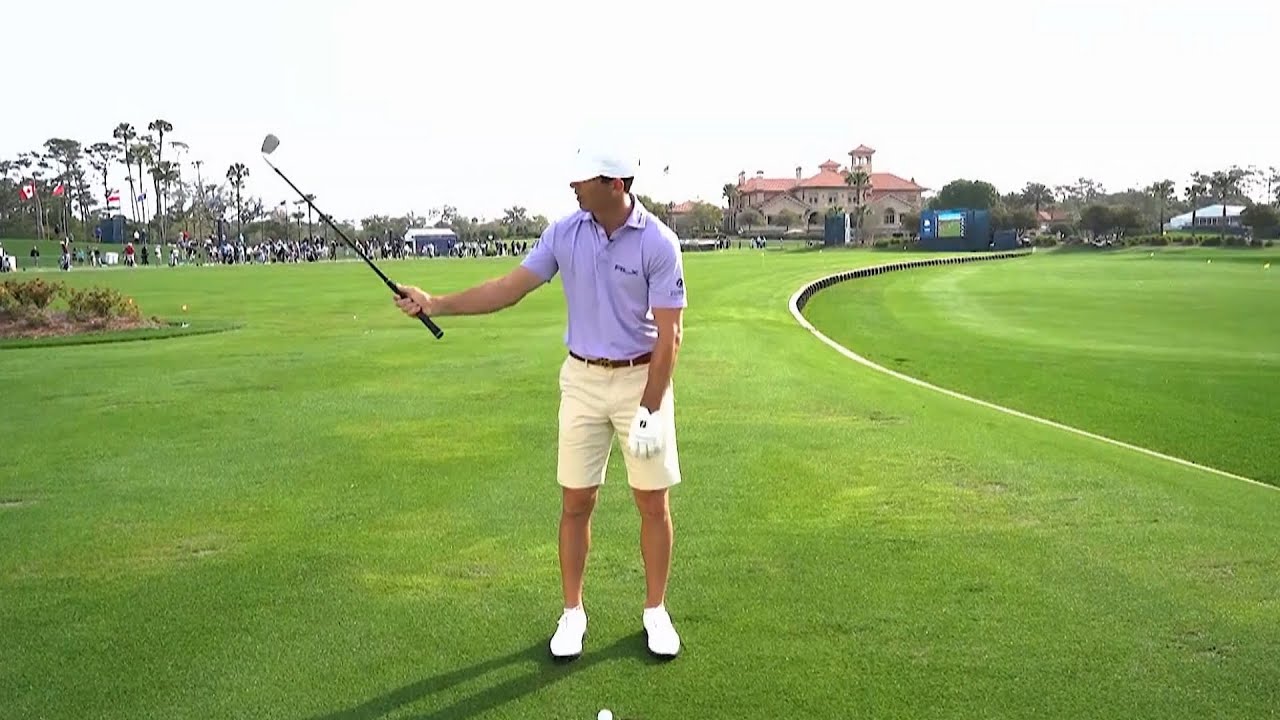 Billy Horschel&rsquo;s lob wedge drill to warm up on the range