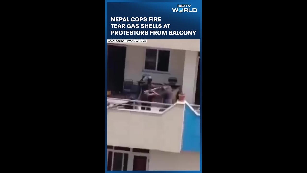 Nepal Protests News | Nepal Cops Fire Tear Gas Shells At Protestors From Balcony