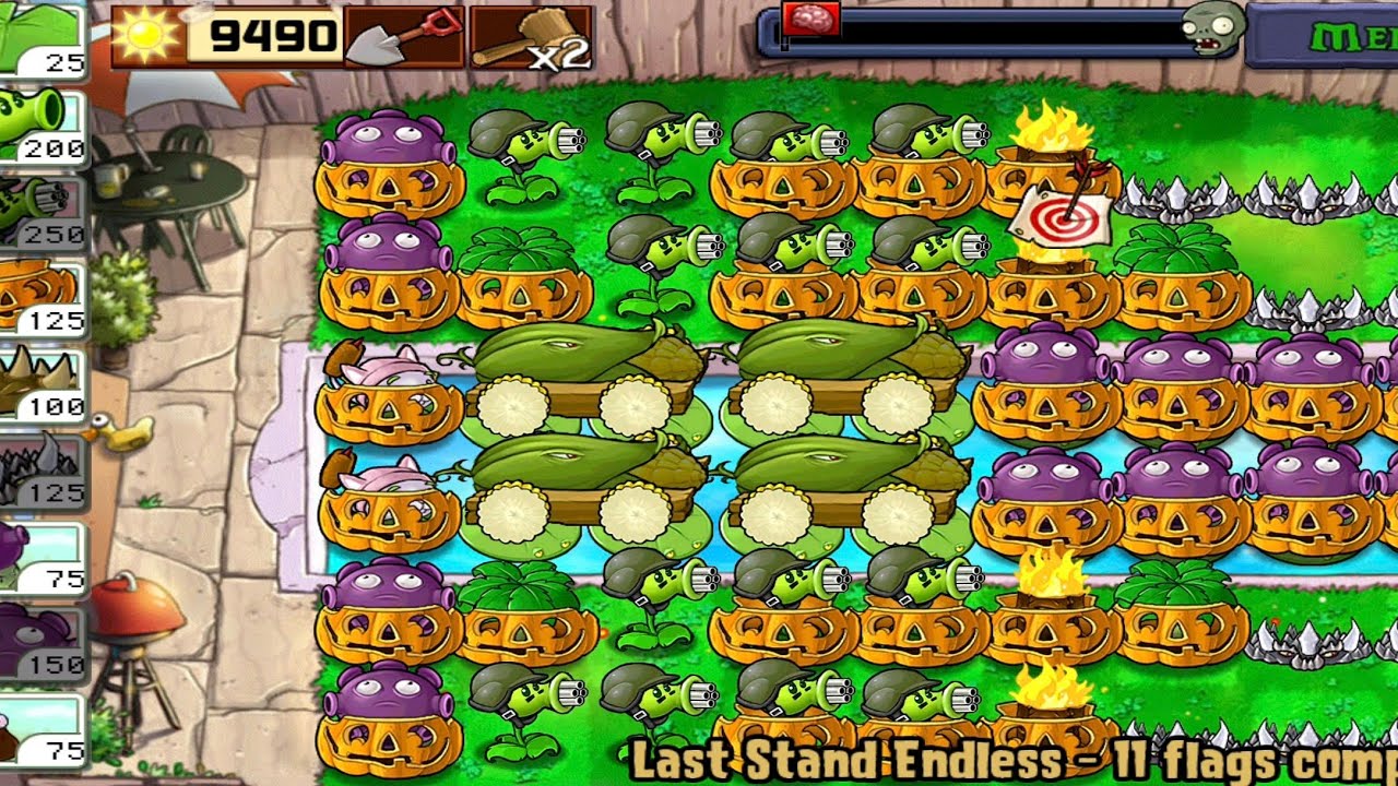 PVZ : Last Stand Endless : 12 -16 Flags Completed