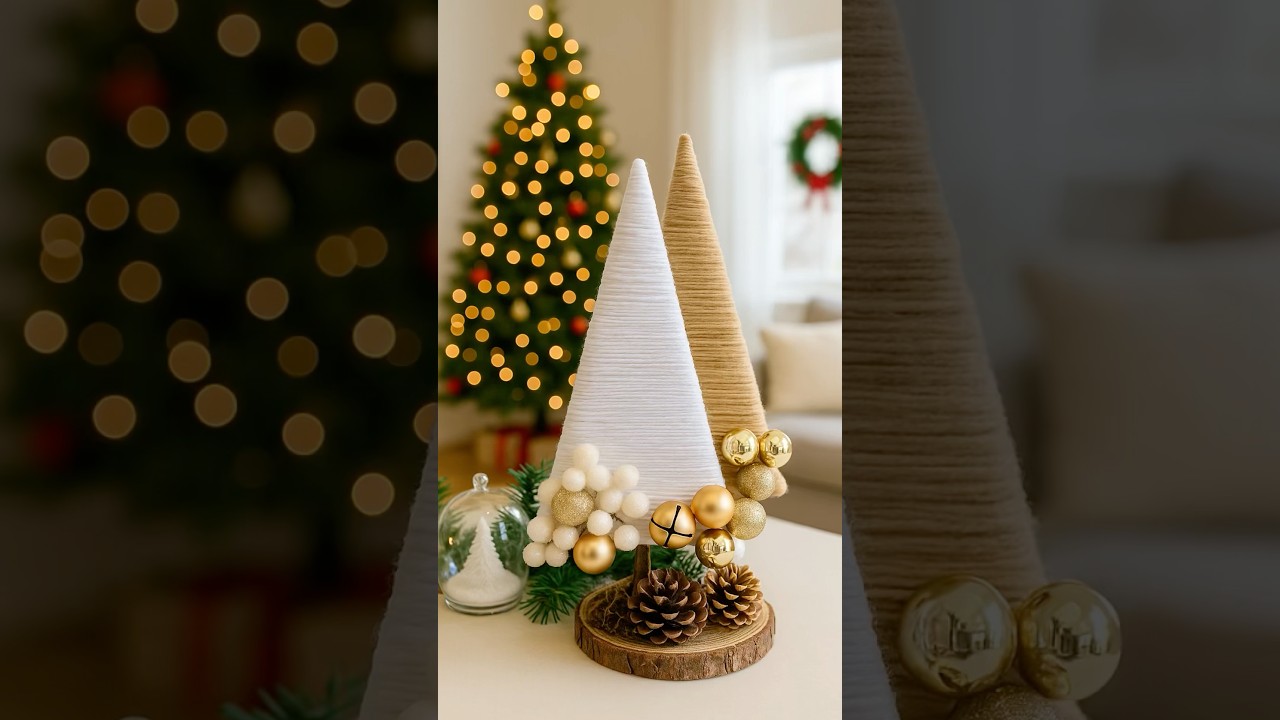 Деревенская елка своими руками #рождество #сделайсам #ручнаяработа #деревенский #рождество