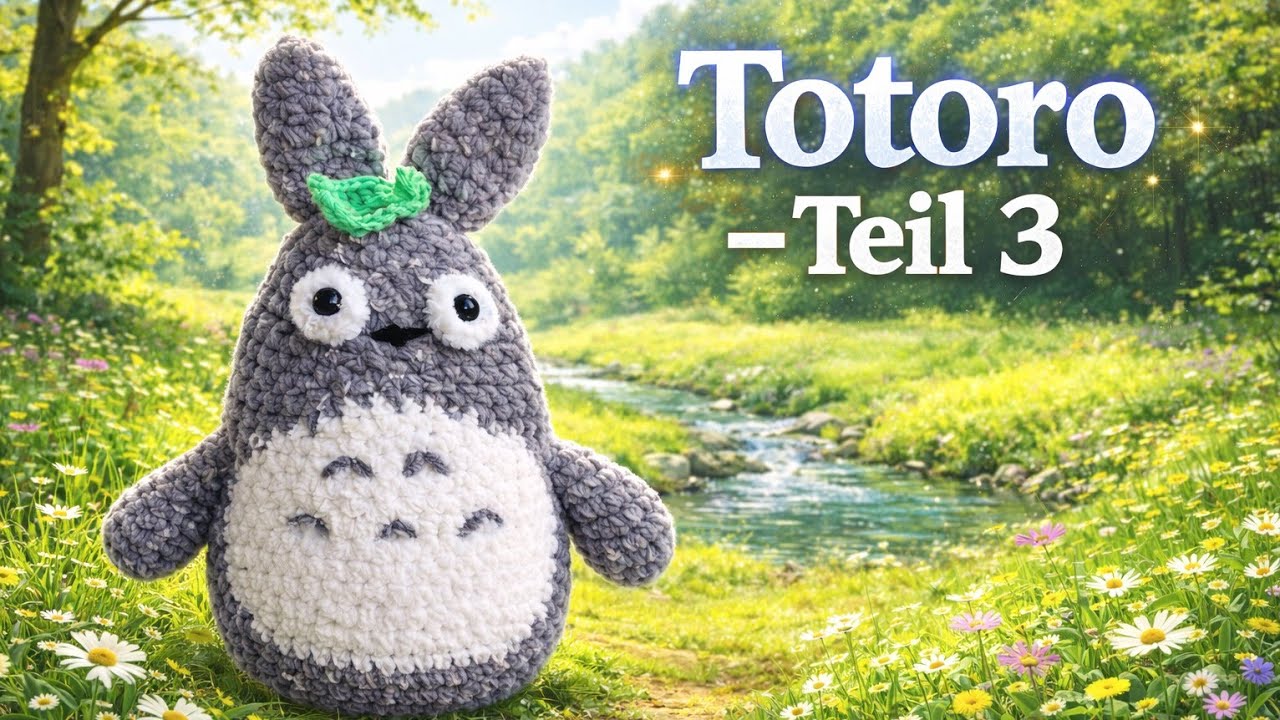 🧶 Totoro Amigurumi – Teil 3 | Gemeinsam häkeln mit Oma | Mitmachvideo