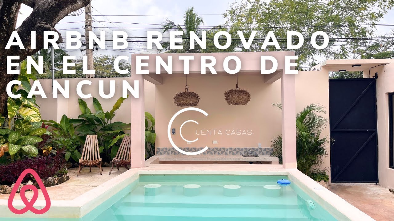 Airbnb renovado en el centro de Cancún - Estilo vintage con chukum