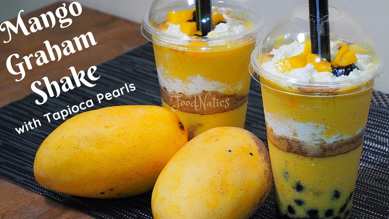 MANGO GRAHAM SHAKE | MANGO GRAHAM SHAKE WITH TAPIOCA PEARLS