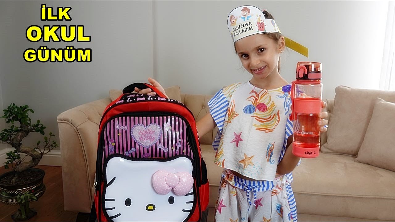 Lina Okula Başladı ! İlk Kez Okula Gidiş !