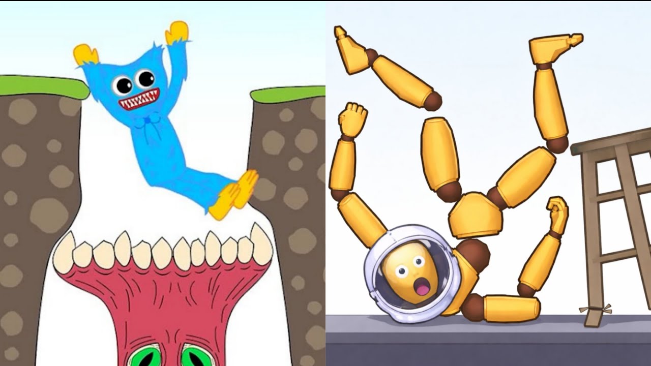 Huggy Story vs Kick & Break The Ragdoll Games All Levels Gameplay Android, iOS
