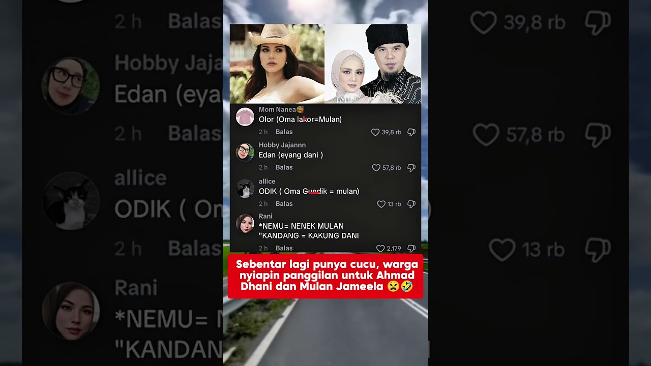 netizen beri nama calon cucu Dani😭sumpah ngakak🤣