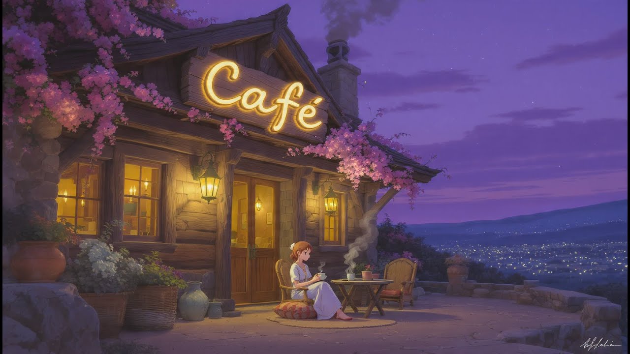 🔴 LIVE | Rainy Night Cafe ☕ Background Music for Productivity