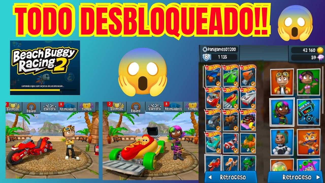 ¡Vuelvo😱 con Beach Buggy Racing 2 todo desbloqueado!