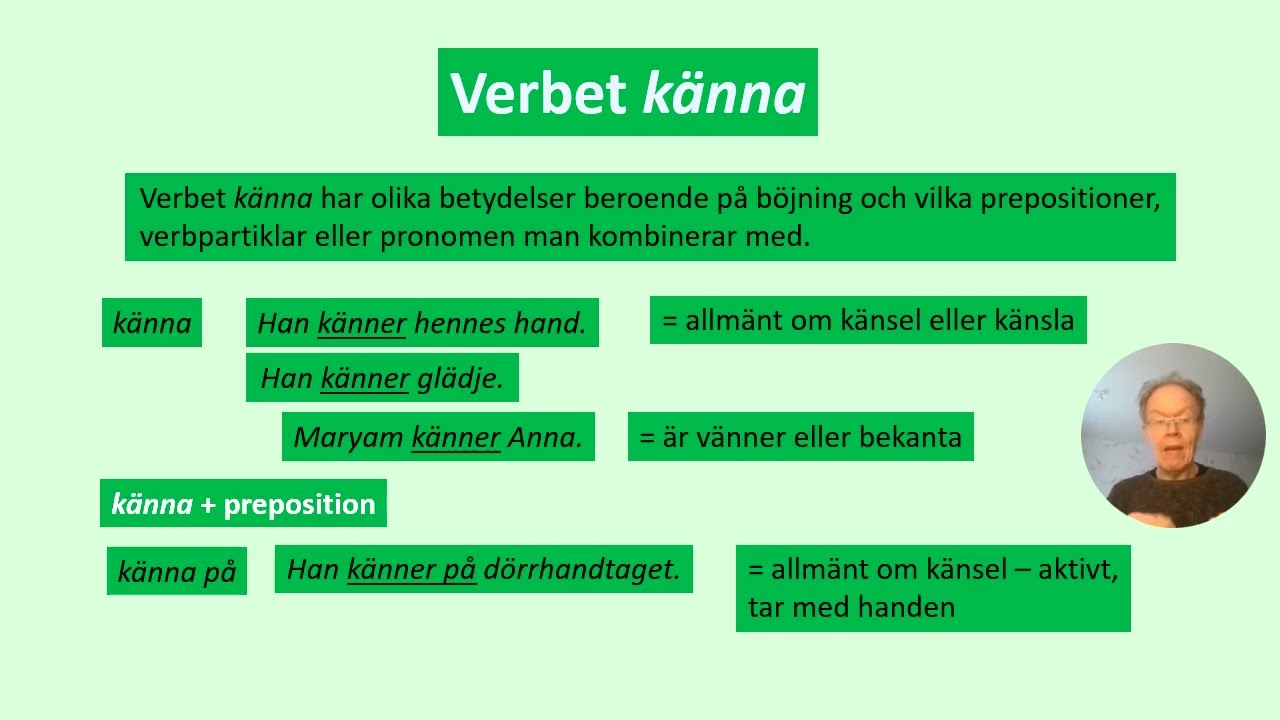 Verbet känna