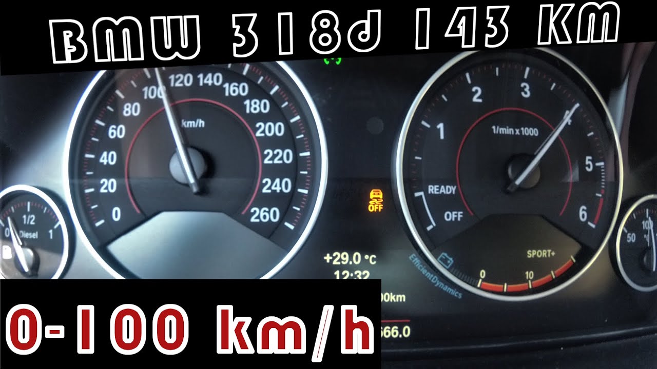 2013 BMW F30 F31 318d 143 KM 0-100 km/h Acceleration Przyspieszenie