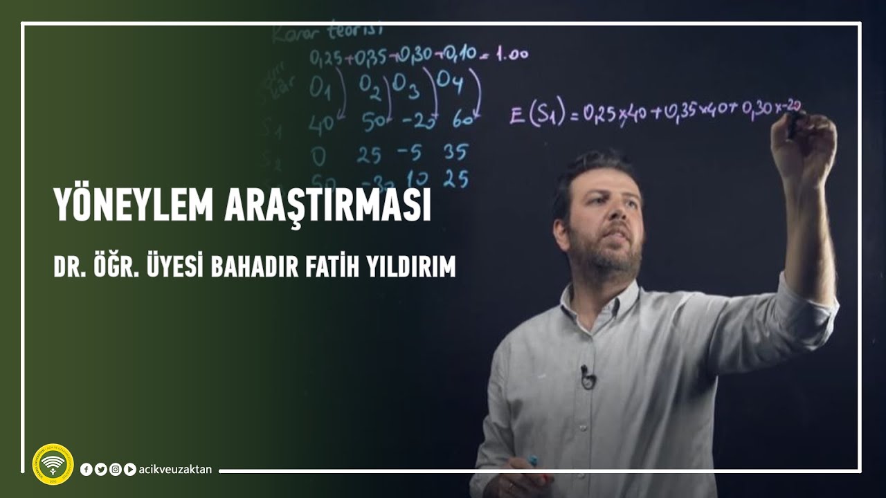 AUZEF Canlı Ders | Yöneylem Araştırması