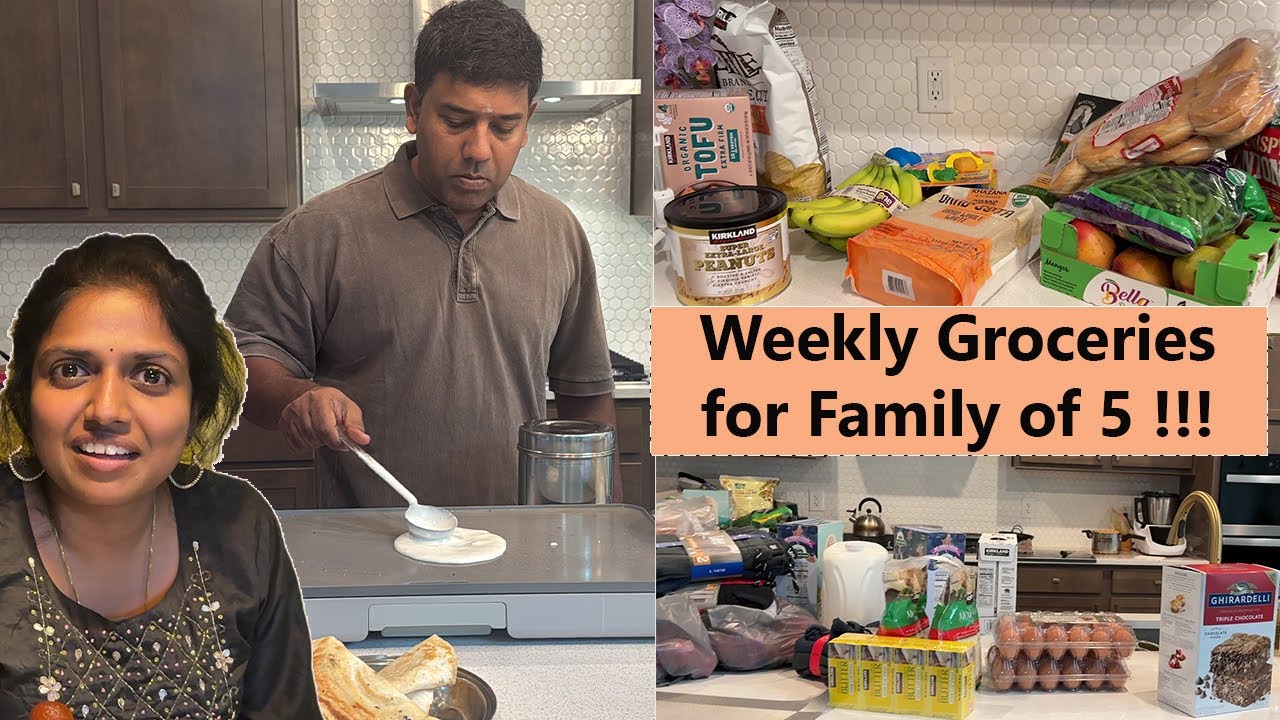 என்ன வாங்கினோம் Weekly Grocery Shopping for Family of5~ Costco Walmart Indian Store~ Family Traveler