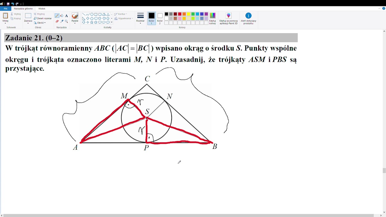 Zadanie 21 matematyka egzamin gimnazjalny kwiecień 2019