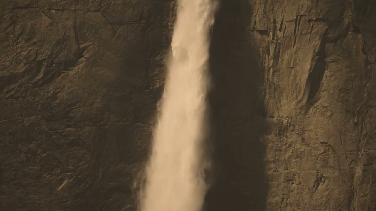 8 Hours| Brown Noise| Yosemite waterfall visual