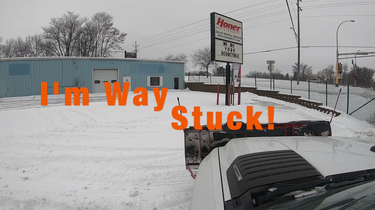 Minnesota Snow Plowing [I Got Stuck!] Hiniker