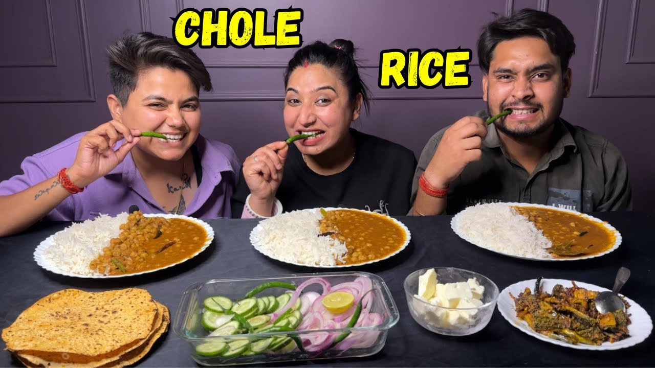 ASMR Eating Chole Chawal & Karela Mukbang | ​⁠​⁠@YashalsMukbang