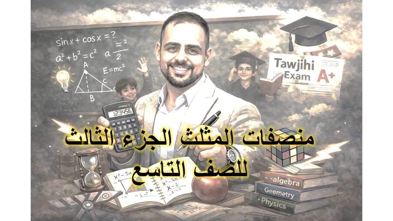 منصفات المثلث الجزء الاول للصف التاسع الفصل الثاني