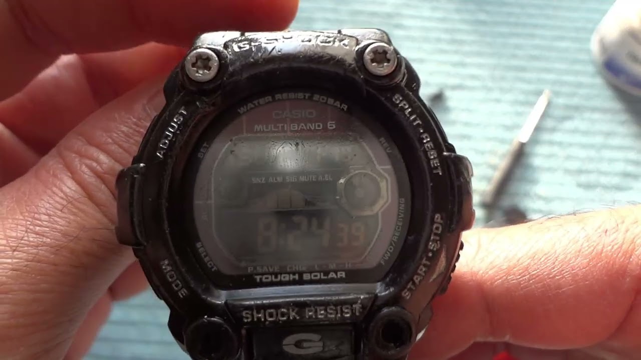 【CASIO】ジャンクで買ったボロボロのソーラー電波Ｇ SHOCKとりあえずガラス磨き完成バンド・ベゼル組み立て【G SHOCK】