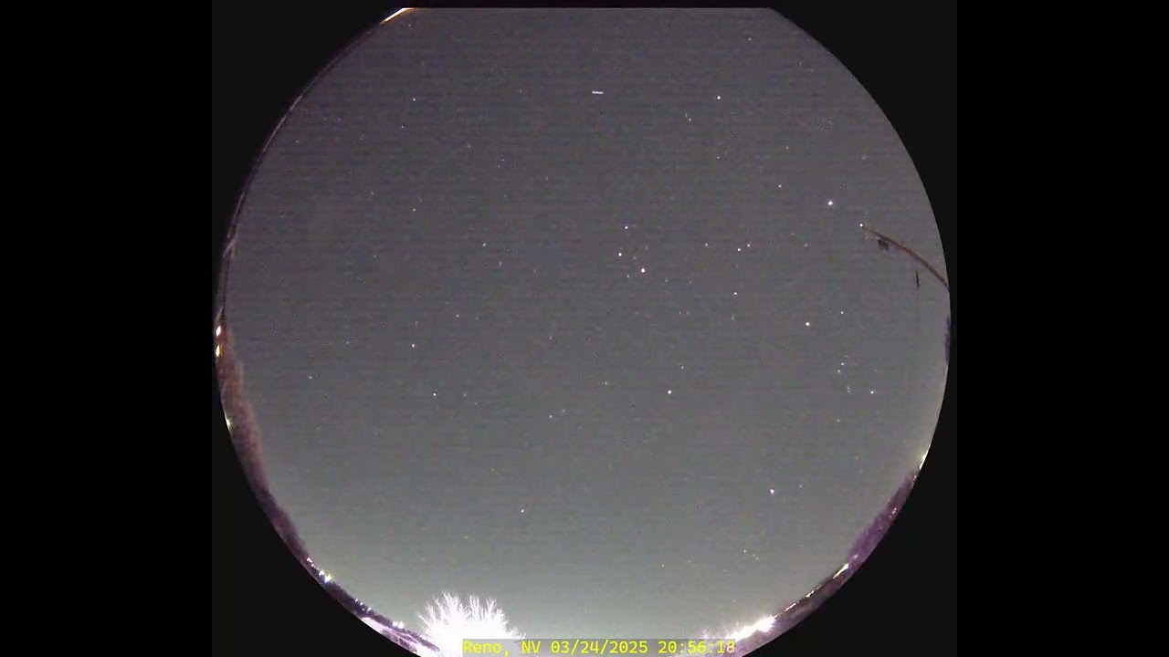 Satellite debris re-entry Reno NV 2025-03-24