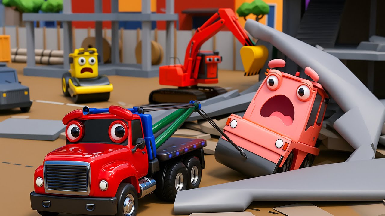 Sudden Collapse! Can the Tow Truck Handle This Challenge 🚧